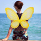 Nenmatte Fairy Girls Wings,Girls Butterfly Wing For Birhday Party,Sparkle Angel Wings Halloween Costume Dress Up For Kids Women (Yellow)