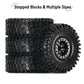 INJORA 1.0 Brass Beadlock Tires Set 4PCS Tires for 1/18 TRX4M 1/24 RC Crawler Car Axial SCX24 FMS FCX24 Gladiator Bronco C10 JLU