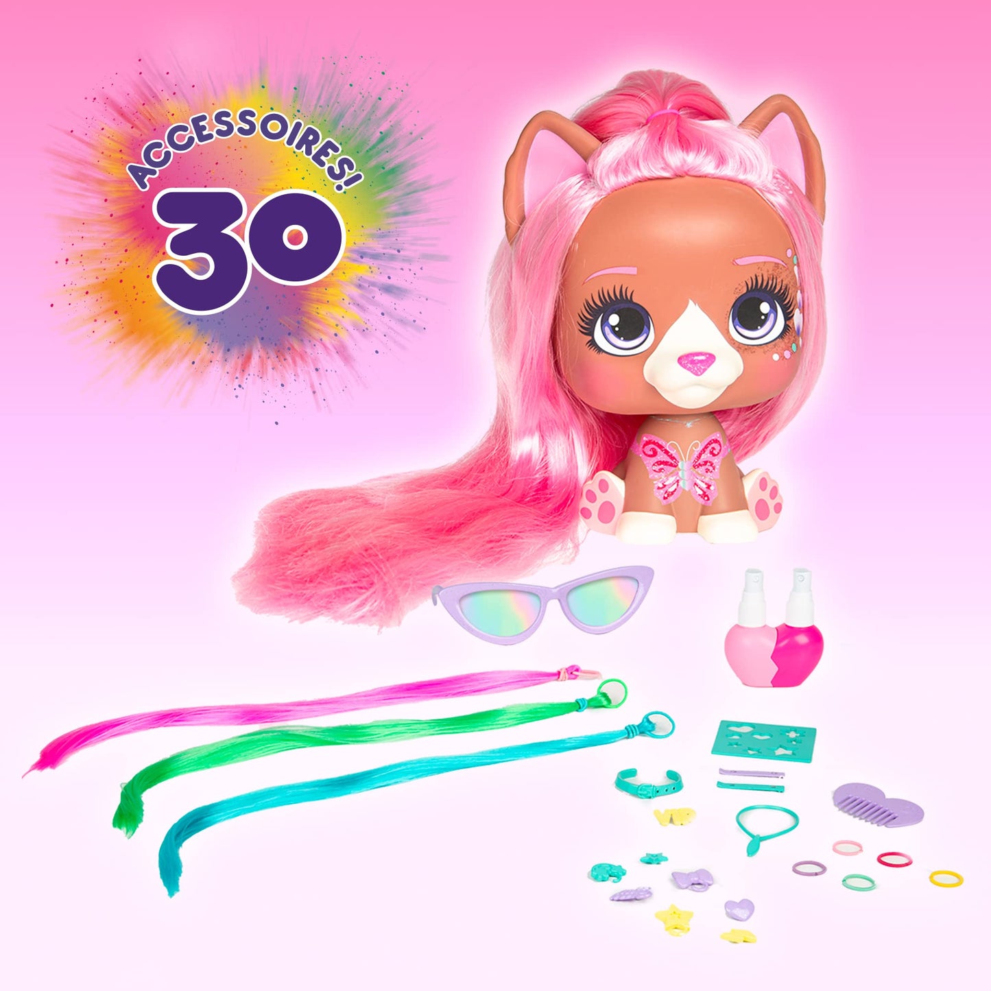 Imc Toys Color Boost - Mega Vip Pet Nyla | Styling Head, 30+ Accessories, Kids Age 3+, Multi