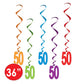 Beistle 10 Pieces 50 Whirls, 3, Multicolor
