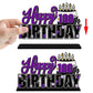 Lingteer Happy 100Th Birthday Purple Acrylic Table Topper Centerpieces Set - Cheers To 100 Years Old Birthday 100Th Bday Party Gift Decorations.