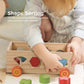 Jessruly Shape Sorter - Montessori Wooden Learning Shapes Toy With 17 Shape Blocks - Early Education And Sensory Development Sto