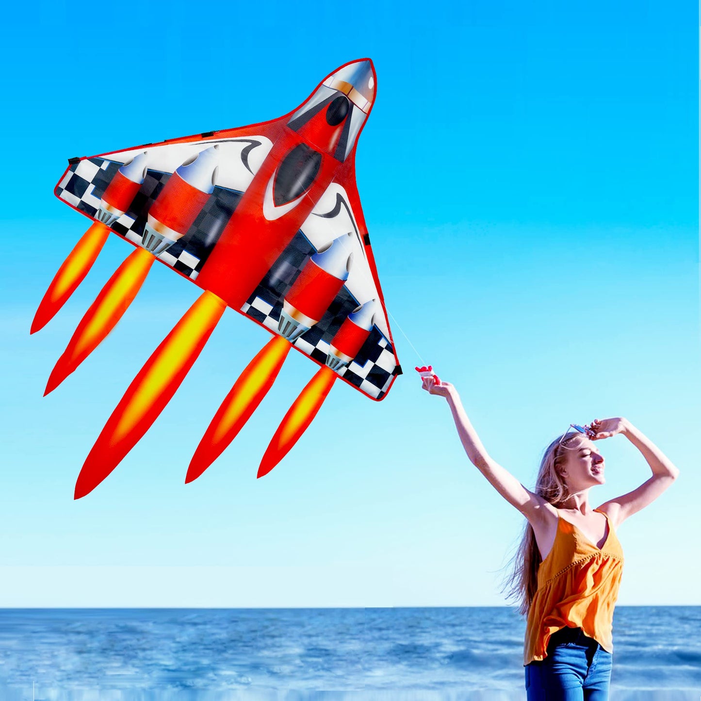HENGDA KITE,Delta Plane Kite for Kids and Adults,Easy to Fly,Excellent Fabric and Structure Design,Suitable for Square, Beach, G