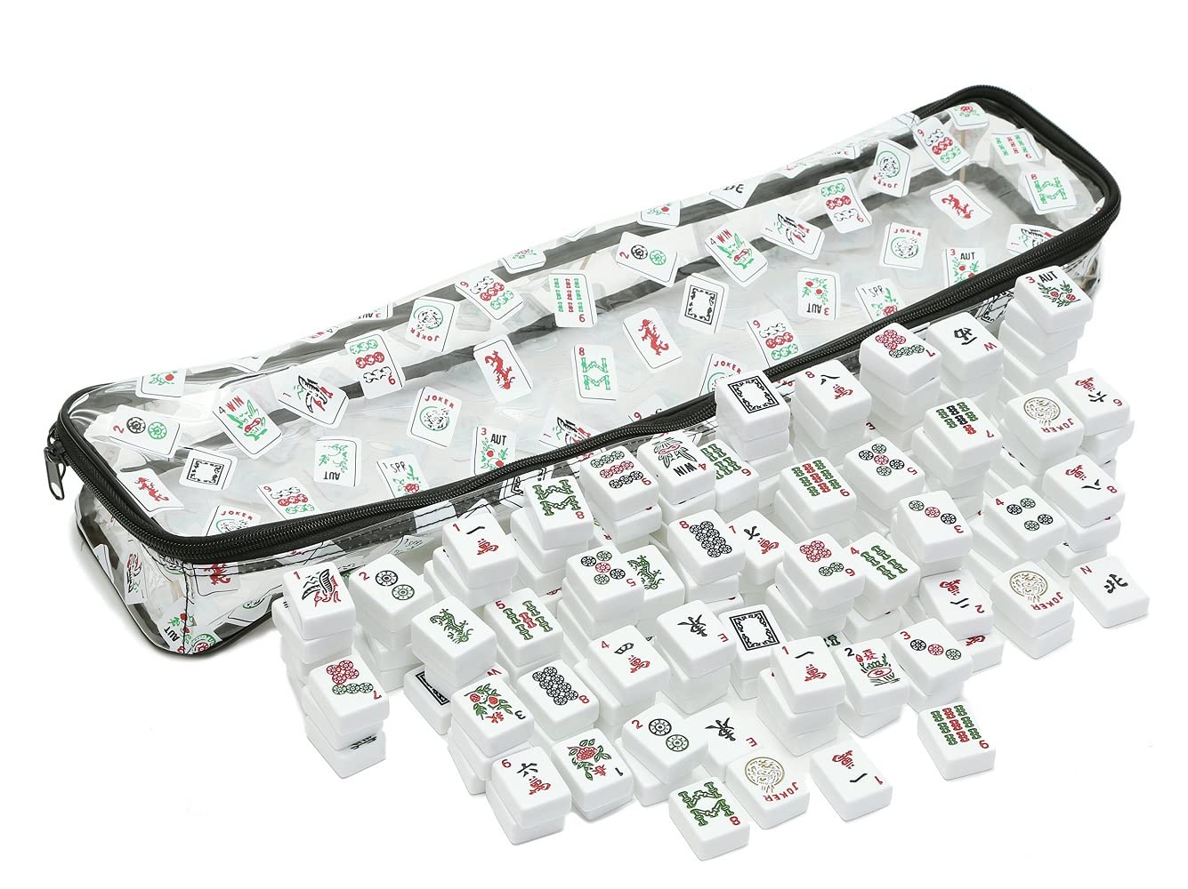 Mah Jongg Multi-Purpose (Xl-Clear) Tile/Rack Color Tile Zippered Case