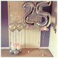 40 Inch Silver 25 Number Balloons Giant Jumbo Huge 25 Or 52 Foil Mylar Helium Number Digital Balloons Silver Birthday Mylar Digi