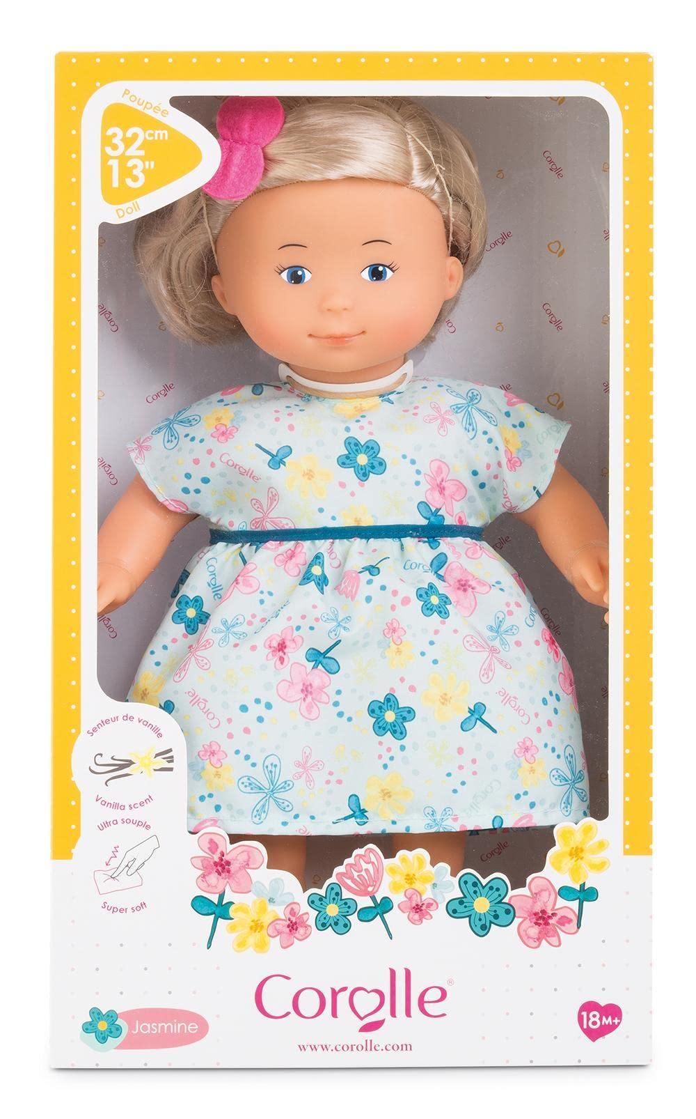Corolle Les Florolles/Flowers Jasmine 13 Doll - My First Doll - Painted Eyes