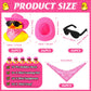 36 Set Cowboy Rubber Duck Mini Yellow Duckies Bath Party Toy Tiny Ducks Bathtub Toy With Cowboy Hat Paisley Bandanas Sunglasses For Summer Baby Shower Birthday Swimming Party (Bright Style)