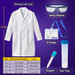 Unglinga Kids Lab Coat Doctor Scientist Costume With Science Goggles Id Card Test Tube L