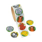 Zoo Animal Stickers (Roll of 100)  1.5 Round, 6 Cool Designs  Great for Kids, Teachers, Party Favors, Rewards, Craft Projec