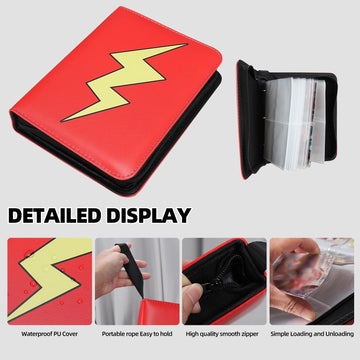 FootJKYX Collectible Trading Card Albums 4 Pocket Card Binder  400 Double Sided Pocket PU enhanced Zip Trading Collection Binderwith 50 Removable Sleeves  Card Folder forTCG  Sports Cards (Pink White)