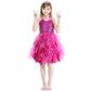 Hot Pink Tulle Dress for Girls Sequin Tutu Dress for Birthday Party Christmas Wedding Dancing 9-10T