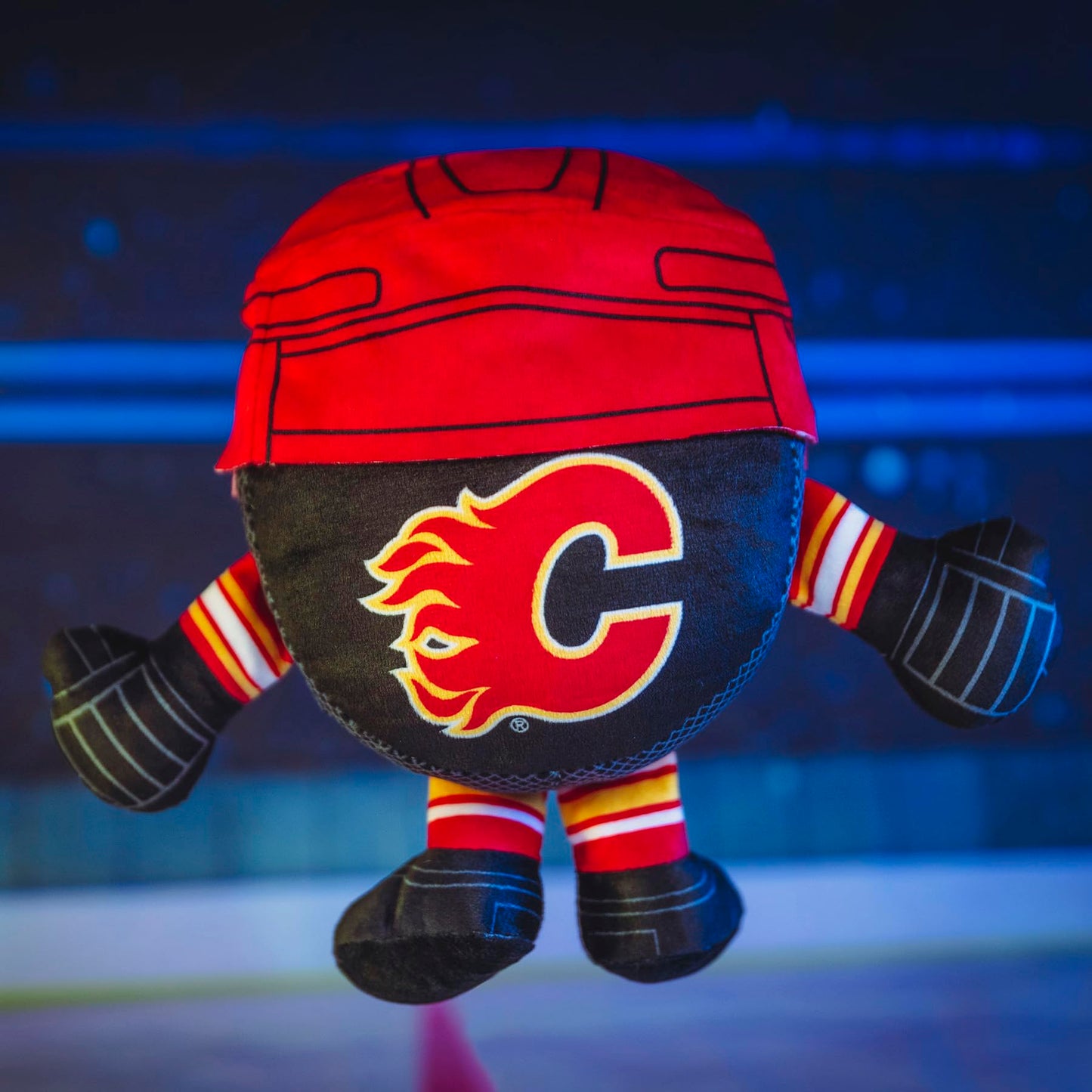 Bleacher Creatures Calgary Flames 8'' Nhl Kuricha Hockey Puck Sitting Plush - Soft Chibi Inspired Plush