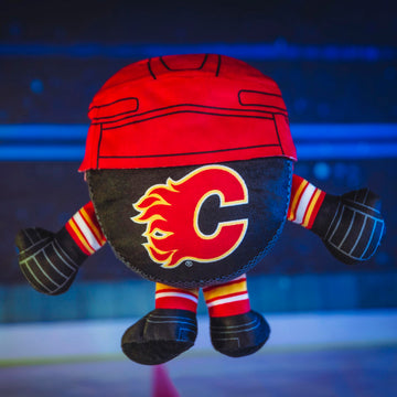 Bleacher Creatures Calgary Flames 8'' Nhl Kuricha Hockey Puck Sitting Plush - Soft Chibi Inspired Plush