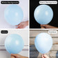 PartyWoo Blue Balloons Pack of 120 - 18"/12"/10"/5" Rubber Pastel Blue for Birthday and Party Decorations