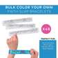 Fun Express Color Your Own Faith Slap Bracelets - VBS and Sunday School Craft Kits - Bulk set of 48