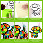 QOUBAI 32 Sets Farm Animals Suncatchers Craft Kit - Colorful Paper DIY Stained Glass Effect - Model QB1046 for Kids' Art Projects