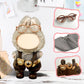 17cm Doll Clothes Labubu Clothes for 6.7inch(17cm) Dolls enhanced Doll Outfit with Hat and Accessories(Clothes Only) (Brown White)