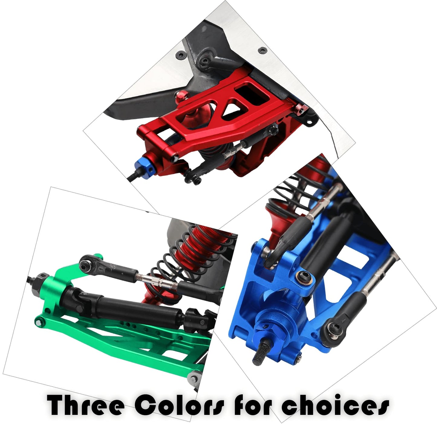 Rcarmumb Alloy Front Rear Suspension Arm & Steering Blocks Caster Blocks C-Hubs Stub Axle Carriers Upgrades Part for 1/10 Slash