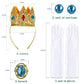 Askuang Princess Costume Set Including Crown+Gloves+Brooch+Clip On Earrings Princess Halloween Cosplay Dress Up Birthday Party