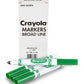 Crayola Broad Line Markers - Green (12Ct), Markers For Kids, Bulk School Supplies For Teachers, Nontoxic, Marker Refill With Reusable Box