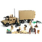 Yanscian Military Vehicle Building Blocks Sets with 7 Minifigures Army Vehicle Truck Hummer with protective coveringy Trailer Container Building Kit Car Building Toys Gift for Boys mature-themed.