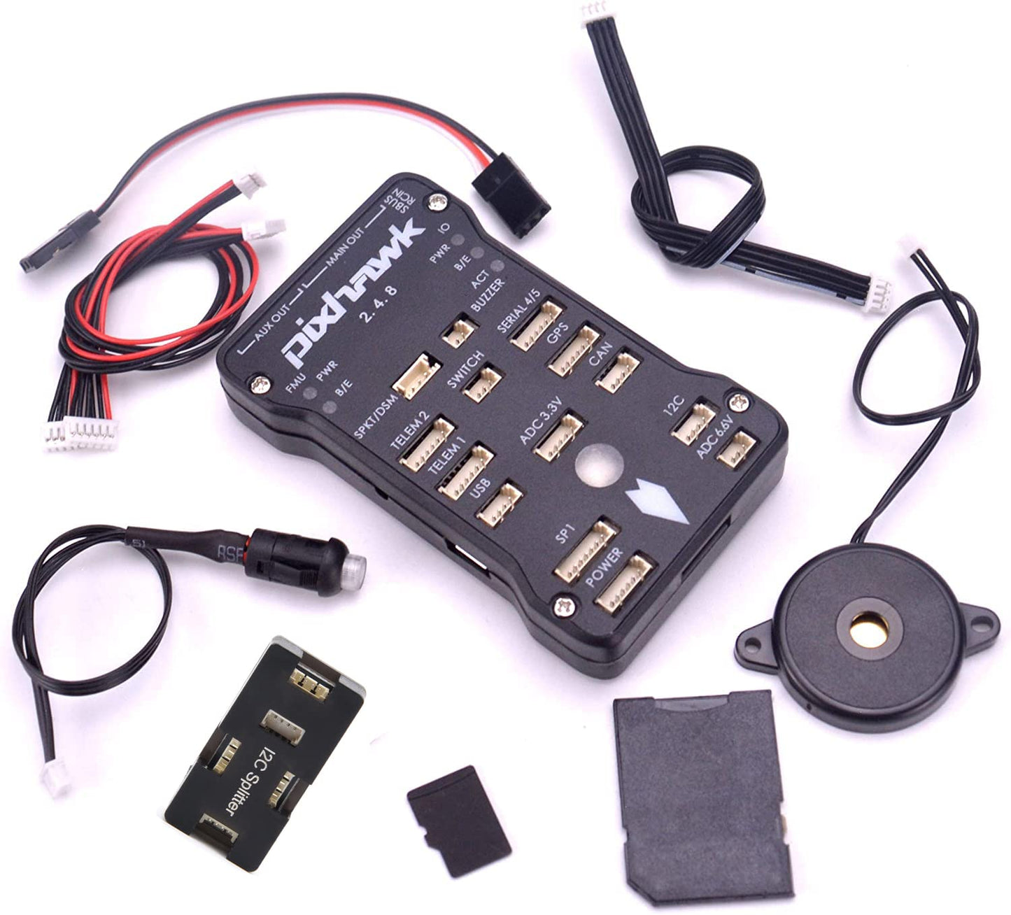Readytosky Pixhawk PX4 Flight Controller Pixhawk 2.4.8 32 Bit Flight Control Board+Safety Switch+Buzzer+I2C Splitter Expand Modu