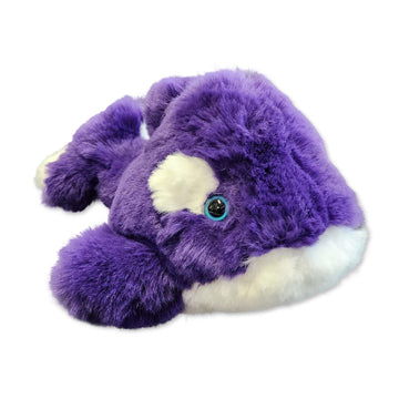 World's Softest Small Purple Dolphin Stuffed Animal - Huggable Plush Toy for Babies, Toddlers, and Kids - Safe Materials