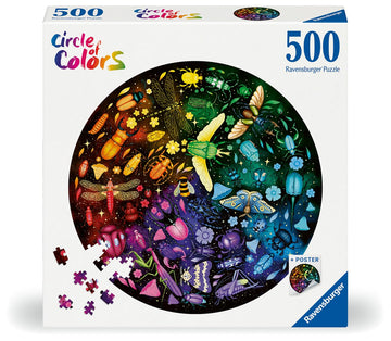Ravensburger Circle of Colors: Insects 500 Piece Jigsaw Puzzle for mature-themeds - 12000820 - Handcrafted Tooling  Made in Germany  Every Piece Fits Together Perfectly