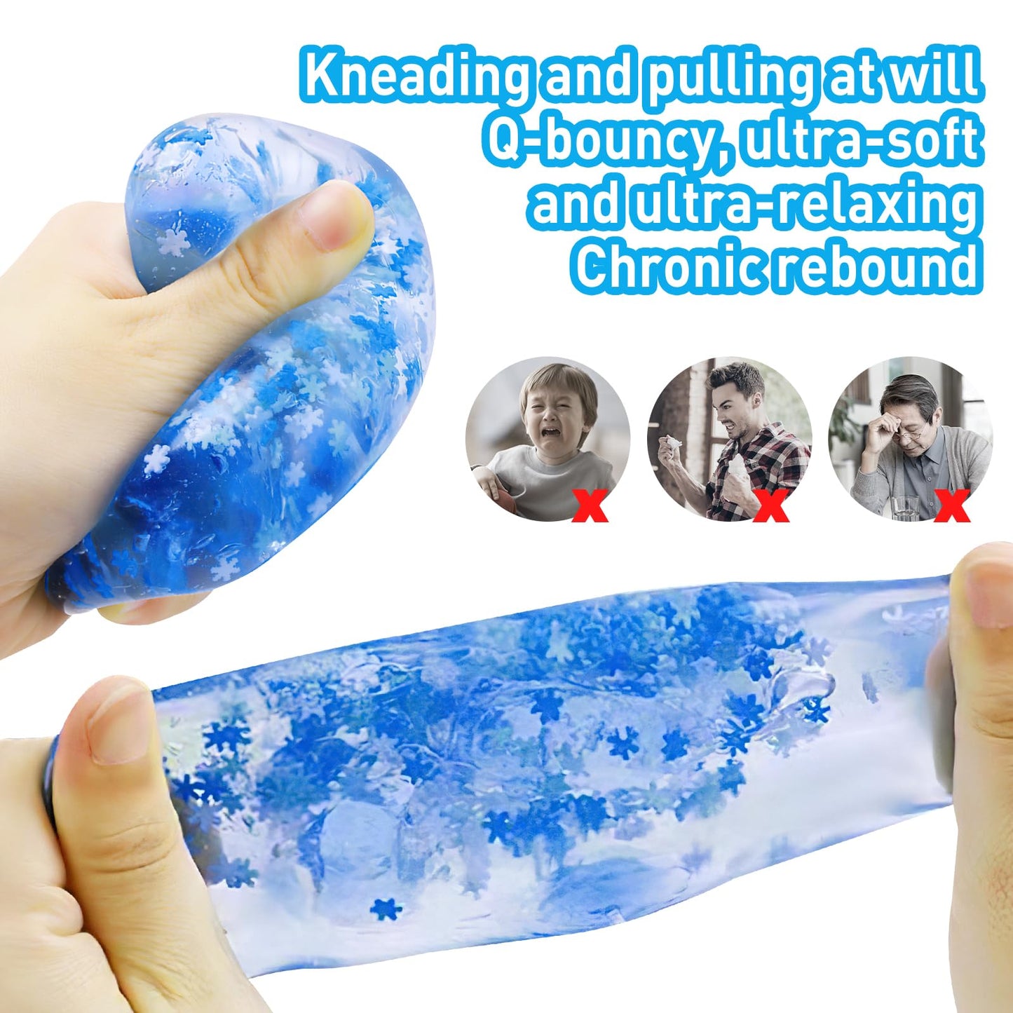 Rytopt 2 Pcs Stress Balls For Kids And Adults, Stress Cube Fidget Toys, Sensory Toys, Enhanced Grip Strength Squeeze Toys, Squar