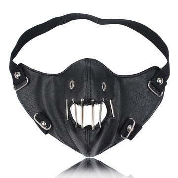 nezababy Hannibal Lecter Mask Cosplay The Silence of The Lambs Mask Human Muzzle Half Face Killer Prop Leather