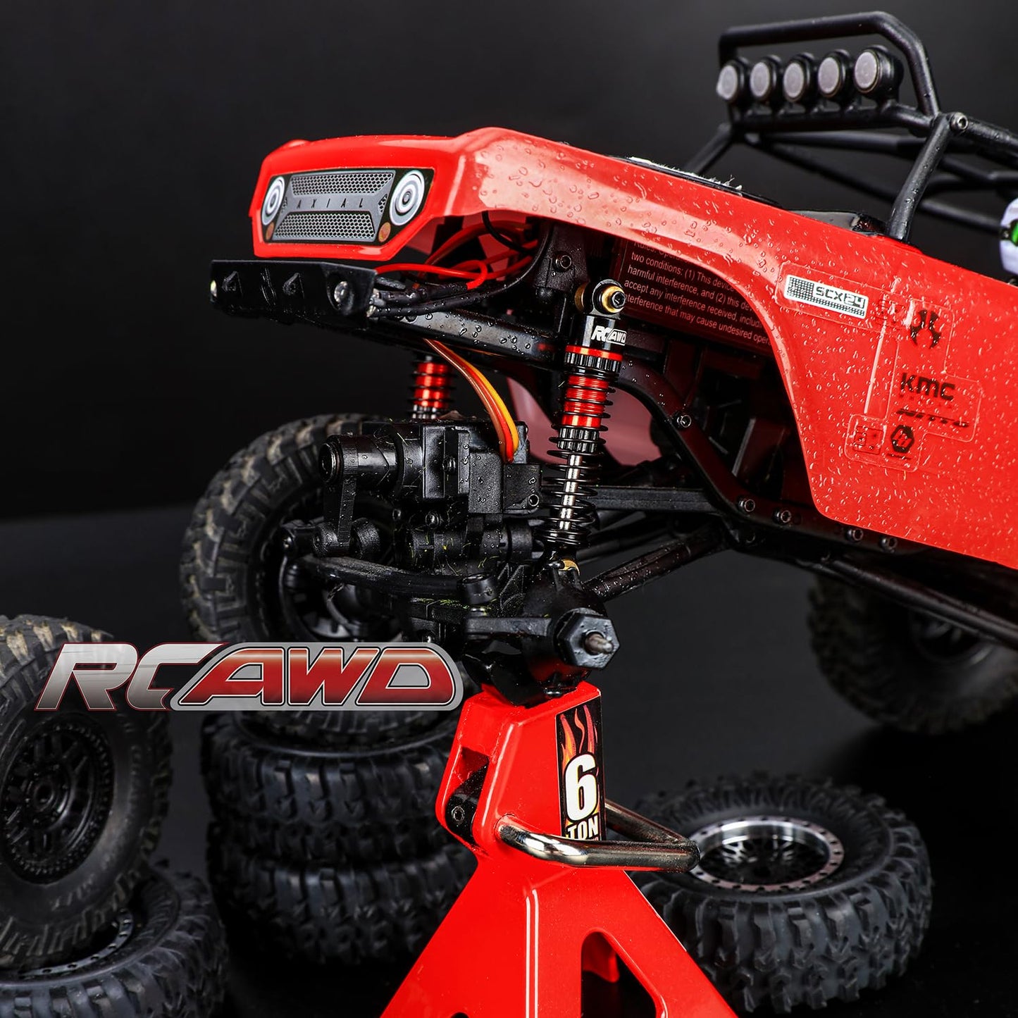 RCAWD 47MM SCX24 Shocks Oil Type & Body Cilps for Axial 1/24 SCX24 AX24 Front Rear Shock Series Upgrades Parts Blue