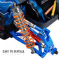 4Pcs Big Bore Front Rear Aluminum Shocks For 1/10 Typhon 4X4 Rc Truck,Granite,Senton Or Vorteks 3S 550 4X4,Gray