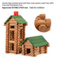 Wondertoys 530 Pcs Wooden Logs Set Ages 3+, Classic Building Log Toys For Kids, Creative Construction Engineering Educational Gifts