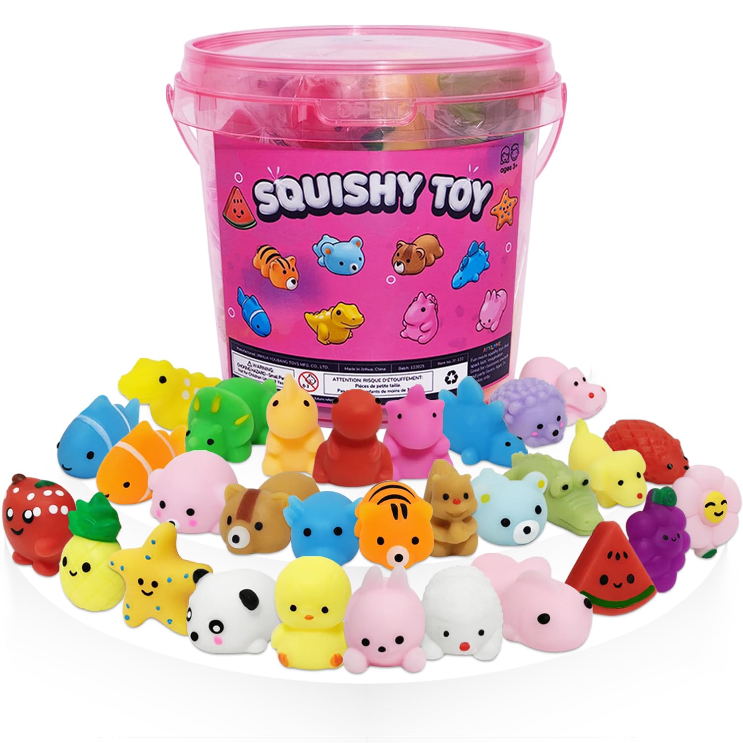 AFKLMNE 30 Pack Mochi Squishy Toys, Cute Mini Squishies Party Favors for Kids 3-5 4-8 8-12 Boys Girls, Classroom Treasure Box Pr