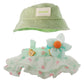 GrillGauge 17cm Doll Clothes Set - Green Cotton Blend Skirt & Hat Outfit (LBB-C-01) for 17cm Dolls (No Doll Included)