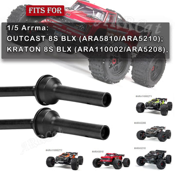 ARRCat for Arrma 1/5 KRATON 8S BLX,Outcast 8S BLX Upgrade Parts,2PCS Front/Rear Drive Shaft CVD Upgrades Parts Hop-up for 1/5 Ar