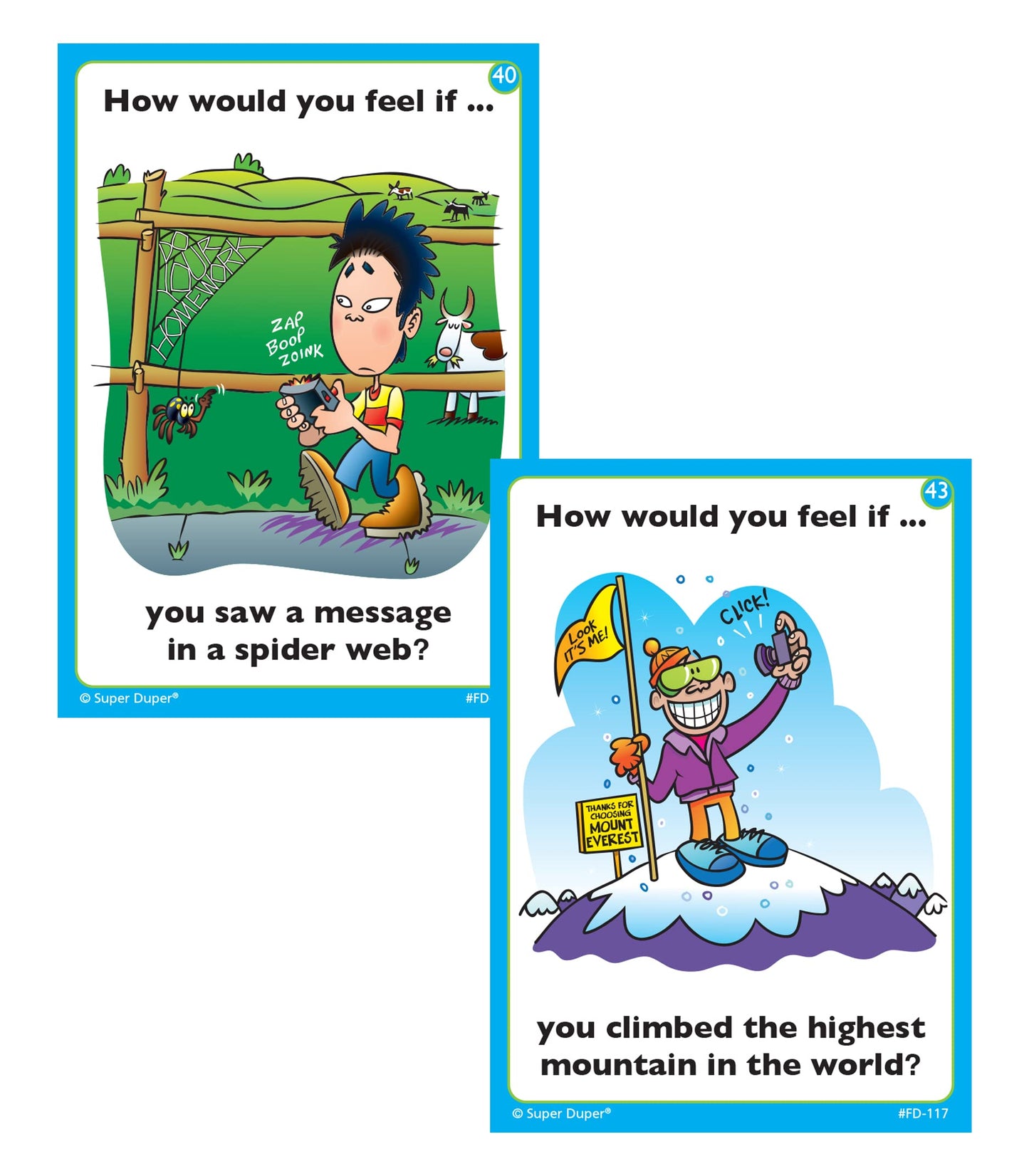 Super Duper Publications | How Would You Feel If Fun Deck | Understanding Feelings and Emotions Flash Cards | Educational Learni