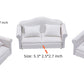 Fateanuki 1 12 Scale Doll House Furnitures 3Pc Sofa Miniature Dollhouse Toy Parlor Bedroom Decoration Accessories