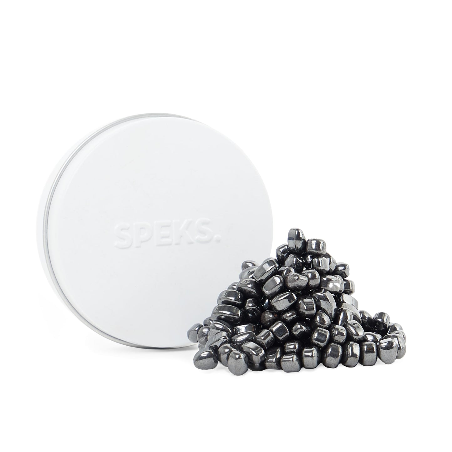 Speks Crags Ferrite Putty, 150+ Ferrite Stones In A Tin, Fidget Toy For Adults & Teens 14+, Desk Toy For Office, Holiday Stocking Stuffer, Stress Relief Present | White, Small