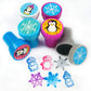 TINYMILLS 12 Pcs Penguin Stamp Kit for Kids Self Inking Stamps Gift Winter Party Favor Bag Stuffer Teacher Stamps