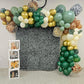 Sage Green Brown Balloons, 60Pcs Green Brown Beige Jungle Safari Wild Woodland Balloon, Retro Green Metallic Gold Coffee Apricot