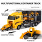 Toddler Toys for 3-9 Years Old Boys, Construction Toys Car Transport Vehicle W/Play Mat, Die-cast Alloy Engineering Vehicle Gift