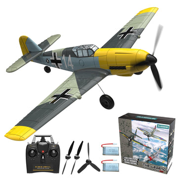 Gluiseur Rc Plane 4 Channel Remote Control Airplane - Ready To Fly Bf-109 Rc Airplane For Beginners Adult With Xpilot Stabilizat