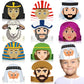 RoundFunny 30 Pcs Passover Character Play Headbands Happy Passover Party Gift Cartoon Role Play Story Character Paper Hats Jewis