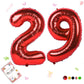 Smlpuame 40 Inch Number Balloon 0-9 Red Large Number 29 Balloons,Digital Balloons For Birthday Party Celebration Decorations Sup