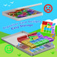 GleamJoy Mini Magnetic Tiles, 58PCS Travel Magnetic Tiles with Iron Box, STEM Educational Construction Toys for Kids Ages 3+, Po