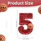 iNINGER Birthday Candle Number 1 Red NBA Birthday Cake Candle with Red Basketball Birthday Candle 1st,Birthday Party Kids Adults