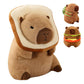 Lvqing Cute Capybar Stuffed Animals With Wearable Toast Headsetwear Capybar, Gifts For Kids (11 In Bread Capybar)