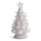 Ceramic Christmas Tree - Tabletop Christmas Tree With Lights - Lighted Vintage Ceramic Tree (Small, White) 6.75 Inch