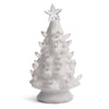 Ceramic Christmas Tree - Tabletop Christmas Tree With Lights - Lighted Vintage Ceramic Tree (Small, White) 6.75 Inch